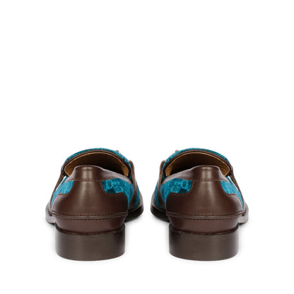 Saint Cinzia Green Velvet Moccasins