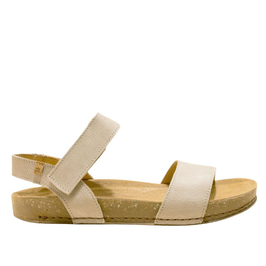 El Naturalista Piedra Embellished Leather Block Sandals with Buckle