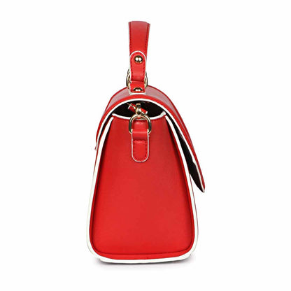 Favore Women Red Leather Satchel Bags