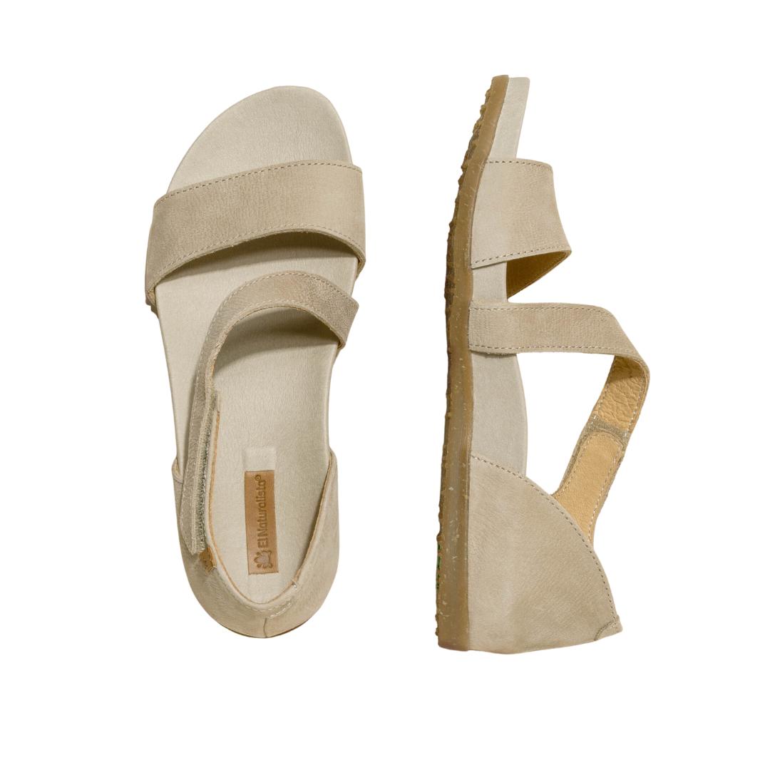 El Naturalista Piedra Embellished Leather Block Sandals with Buckle