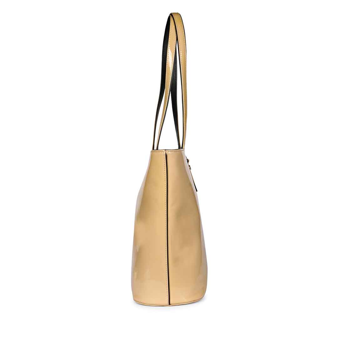 Favore Vanilla Leather womens Shopper Tote Bag