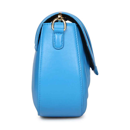 Favore Women Blue Leather Crossbody Sling Bags