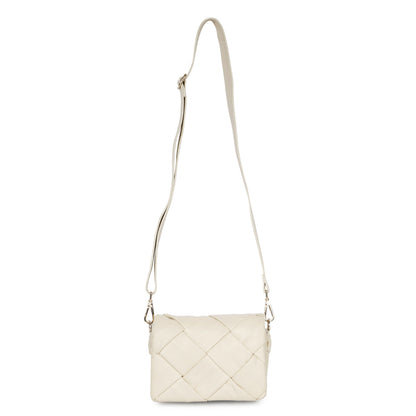 Kate Cream Leather Handcrafted Cross Body Sling Bags