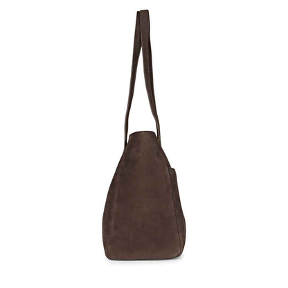 Favore Brown Womens Leather Shopper Tote Bag
