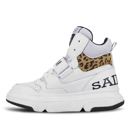 Whitesta Venetia White Pony Hair Print Leather Sneakers