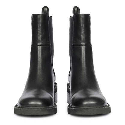 Saint Aitana Trio Ring Black Leather High Ankle Boots