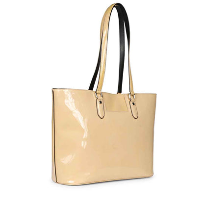 Favore Vanilla Leather womens Shopper Tote Bag