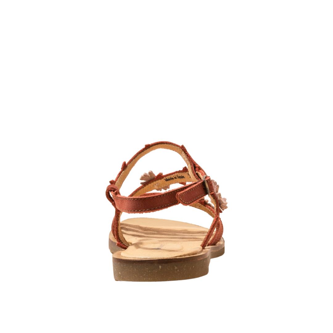 El Naturalista Caldera Embellished Leather Block Sandals with Buckle