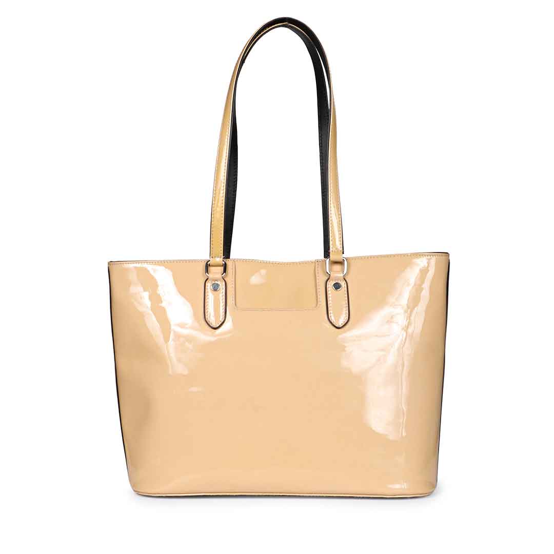 Favore Vanilla Leather womens Shopper Tote Bag