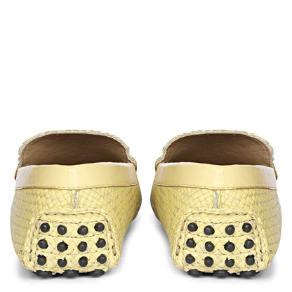 Saint Lucy Lime Woven Leather Loafers