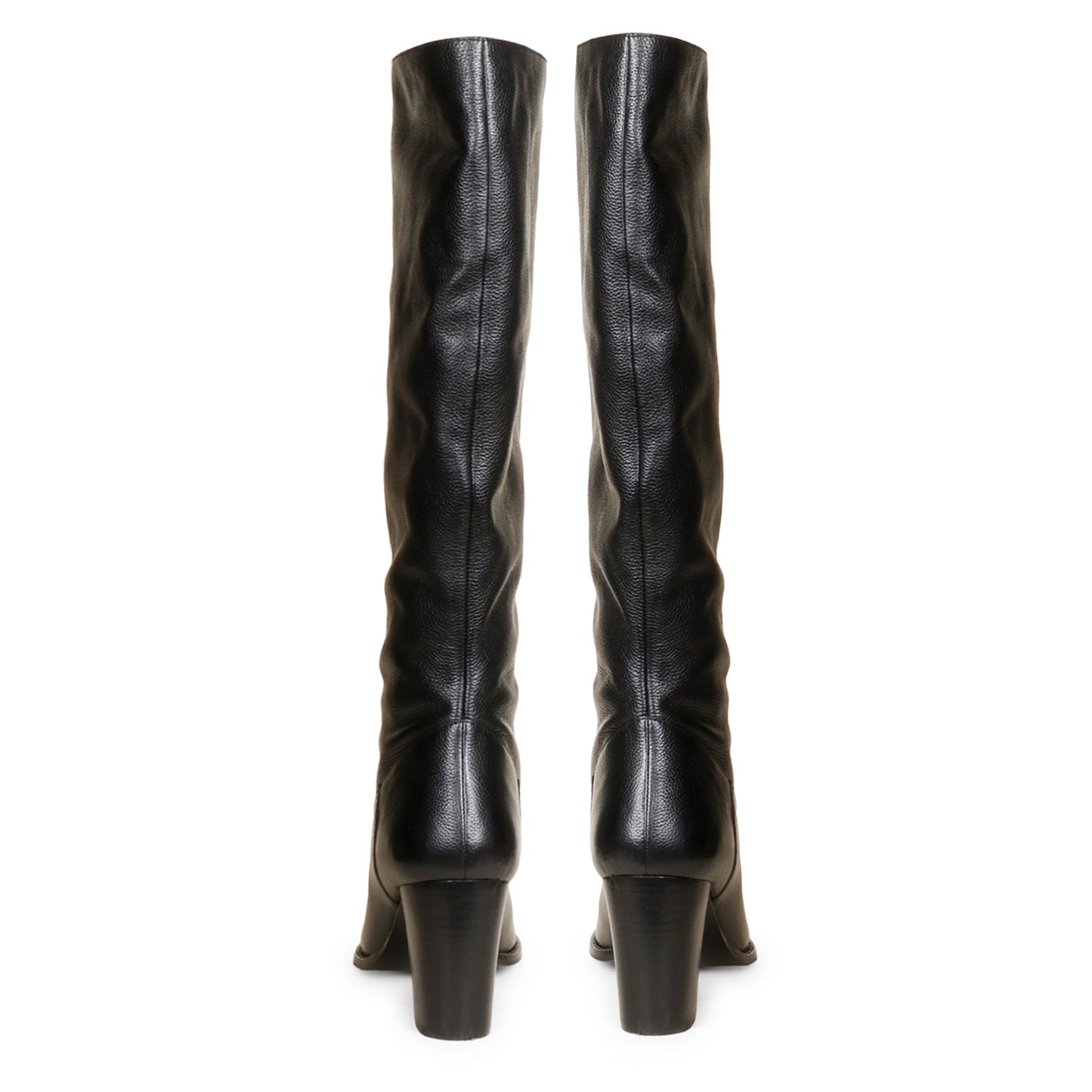 Saint Claretta Black Leather Knee High Slouch Boots - SaintG India