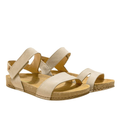 El Naturalista Piedra Embellished Leather Block Sandals with Buckle