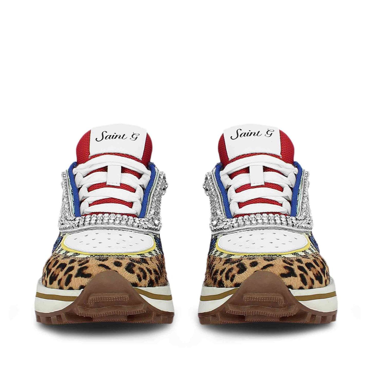 Whitesta Fiorella Multi Color Leopard Print Leather Sneakers
