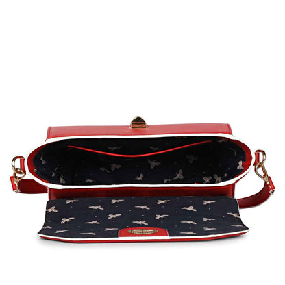 Favore Women Red Leather Satchel Bags