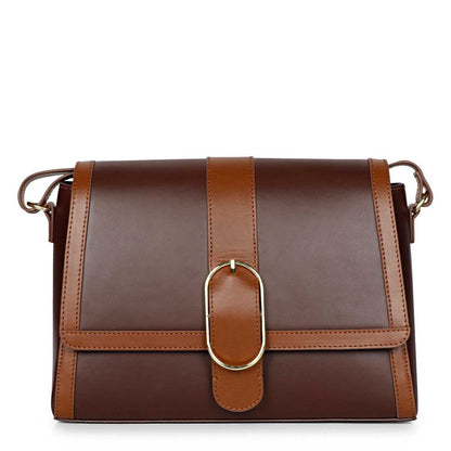Favore Brown Leather Womens Sling Bag