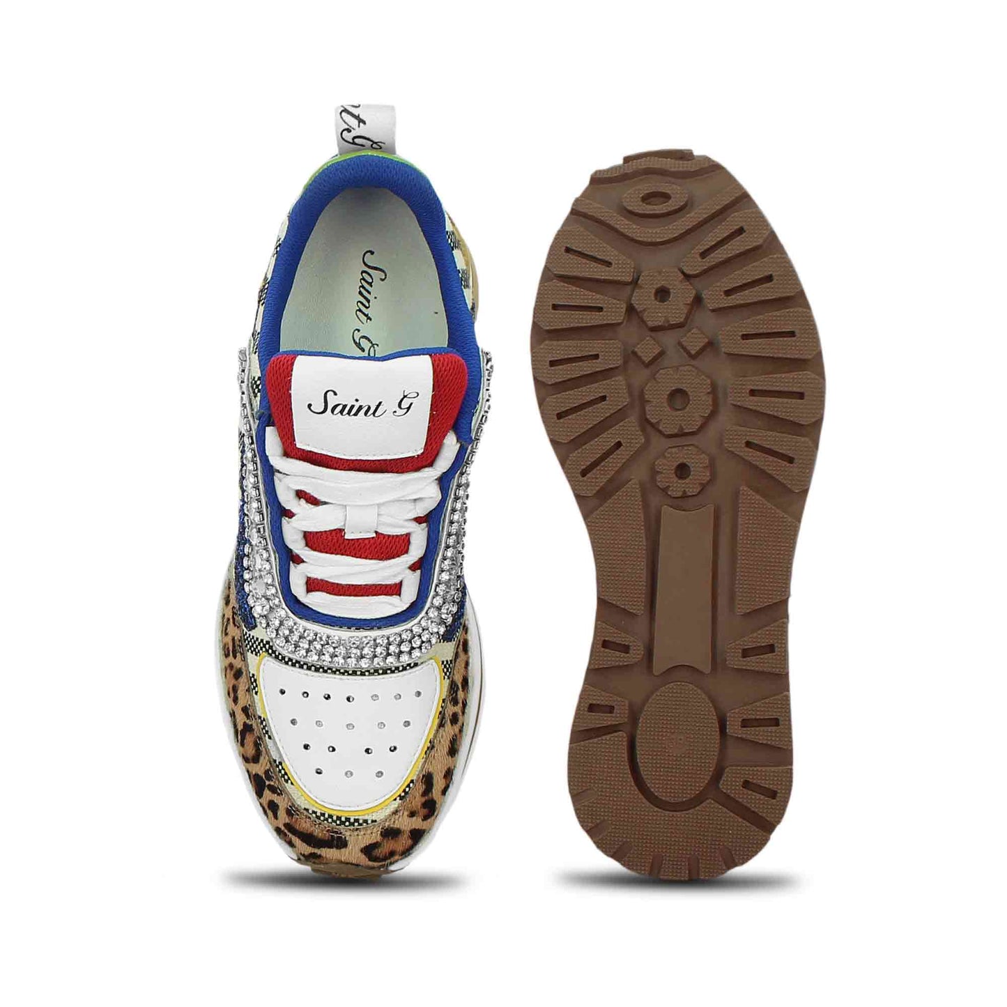 Whitesta Fiorella Multi Color Leopard Print Leather Sneakers