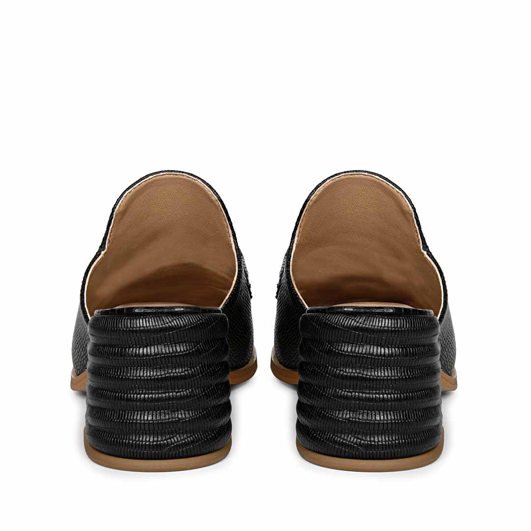 Stylish Black Lizard Mocs - Saint Jasmine Fashion