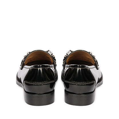 Saint Livia Black Leather Moccasins