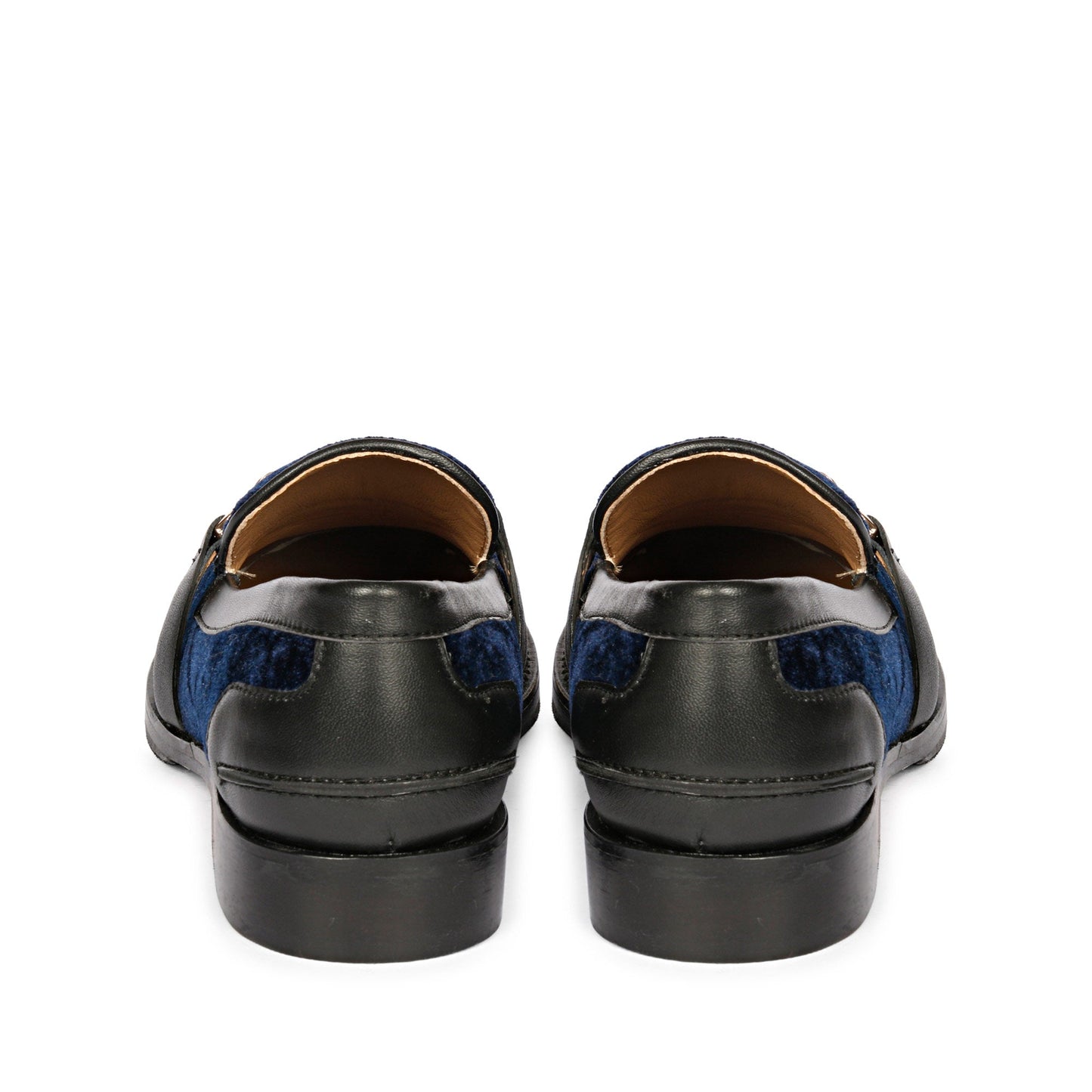 Saint Cinzia Blue Velvet Moccasins