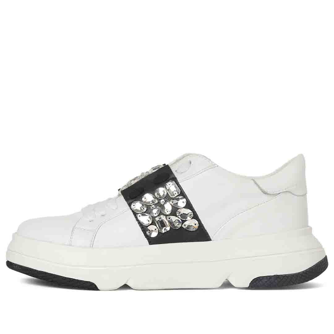 Whitesta Aifric Crystal White Leather Sneakers