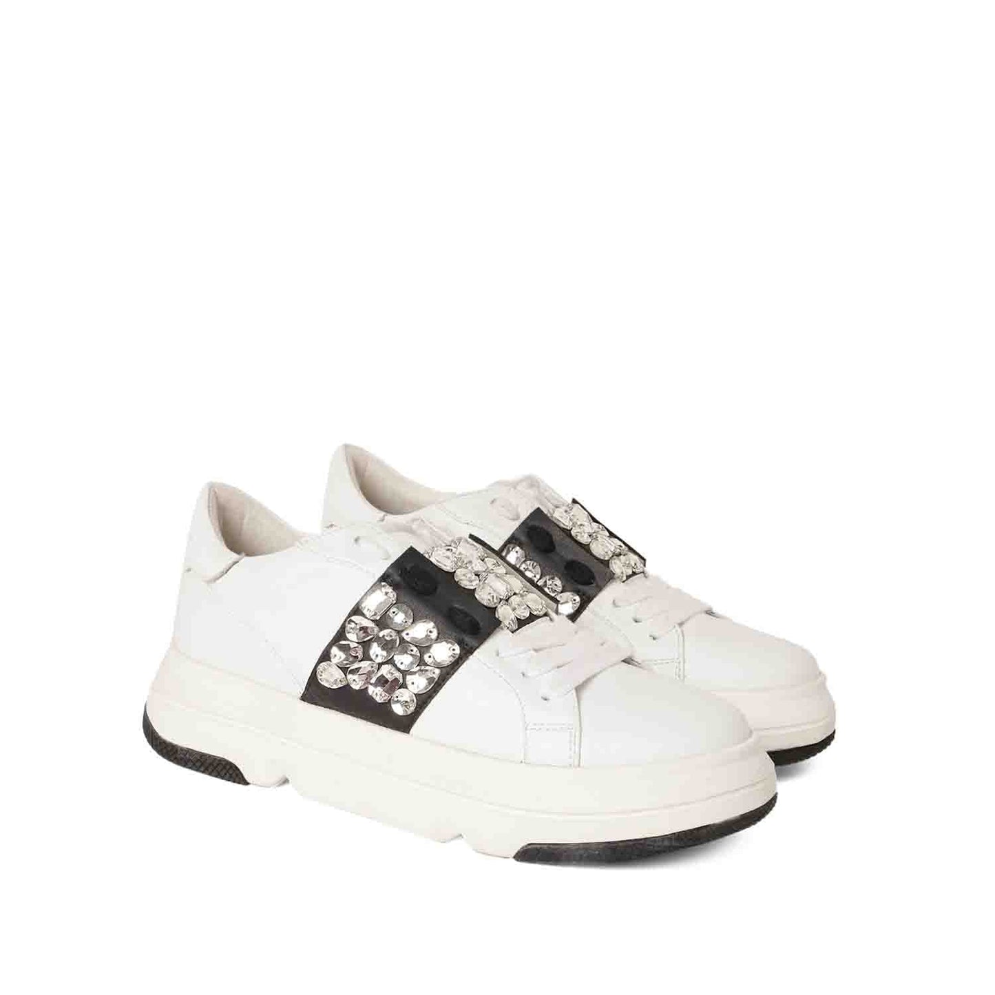 Whitesta Aifric Crystal White Leather Sneakers