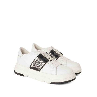 Whitesta Aifric Crystal White Leather Sneakers