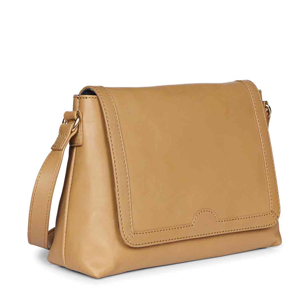 Favore Tan Leather Crossbody Sling Bags