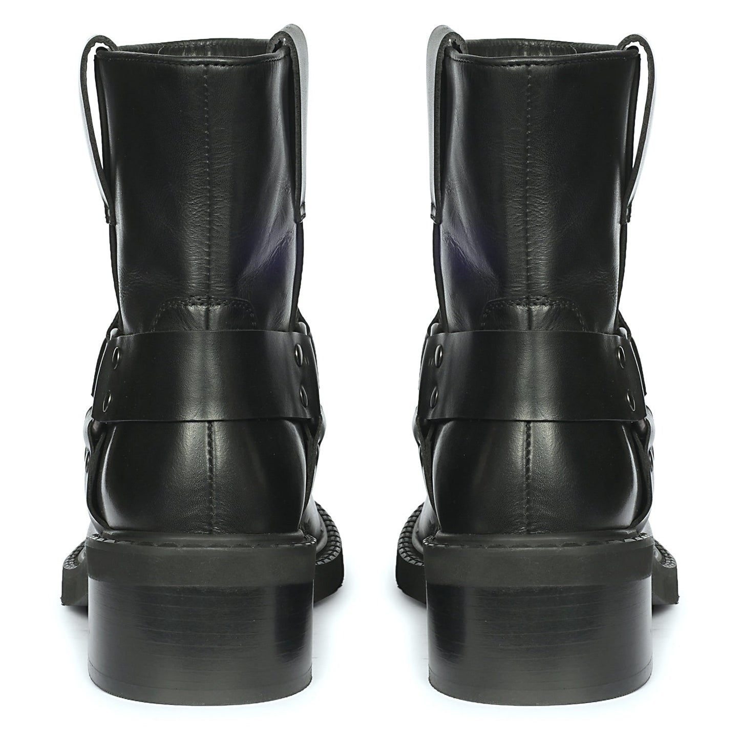 Saint Sally Saint Black Leather O-Ring High Ankle Boots