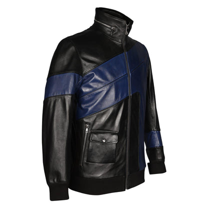 Saint Vittorio Black Leather Men's Jackets