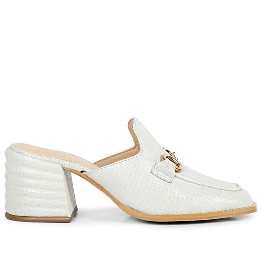 SaintG Womens White Leather Sandals