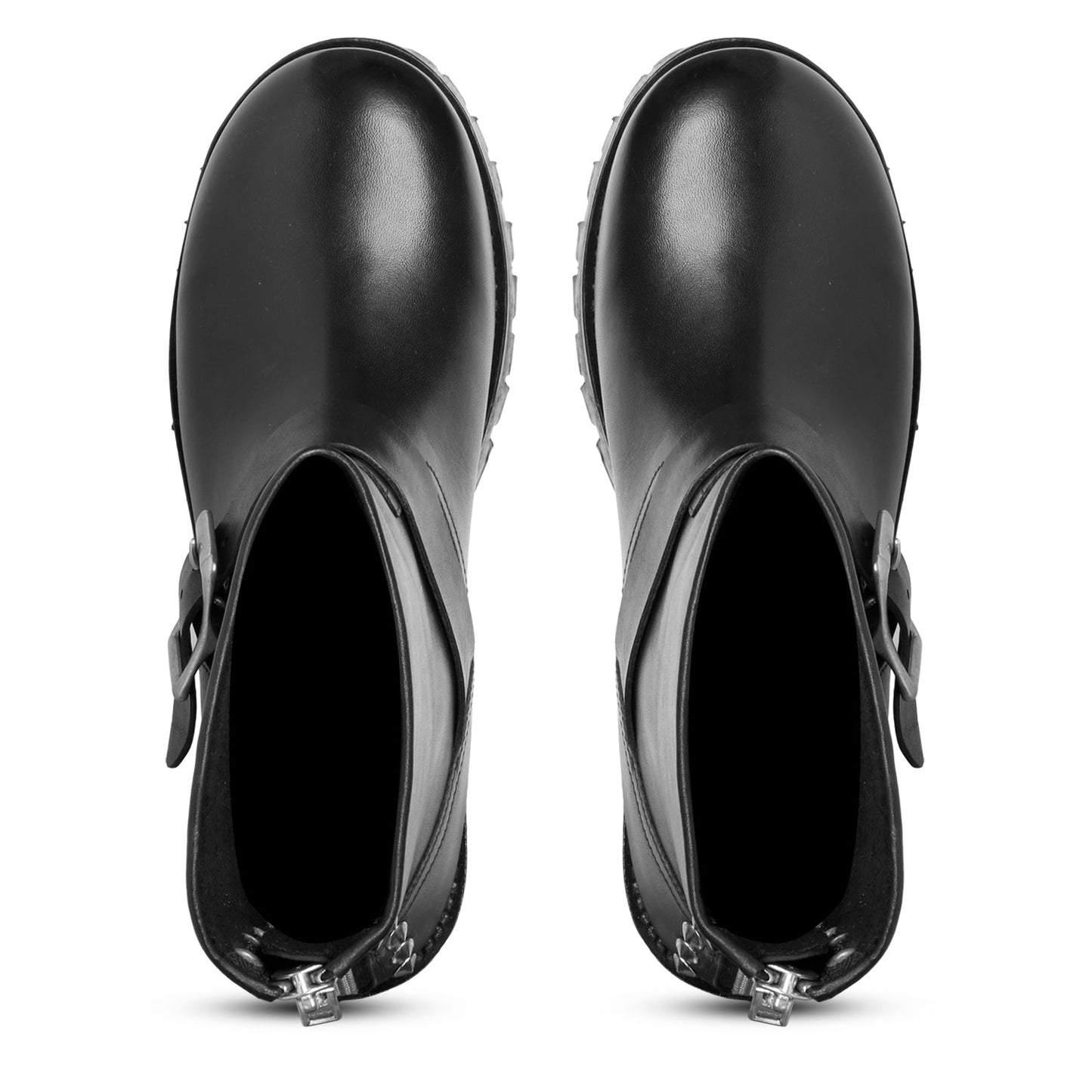 Saint Marcella Metal Studded Black Leather Ankle Boot. - SaintG