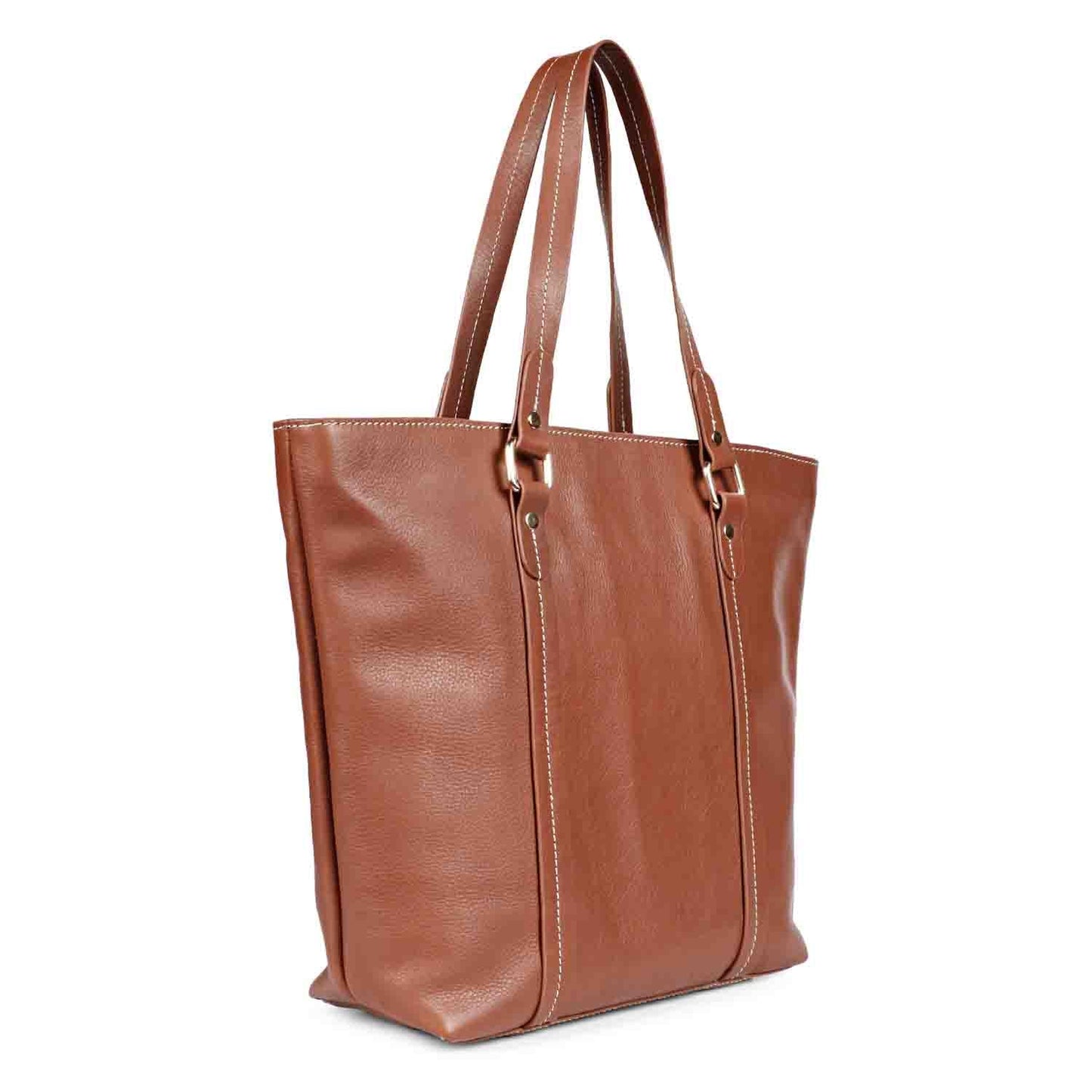 Favore Tan Textured Leather Oversized Shopper Shoulder Bag