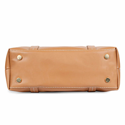 Favore Tan Textured Leather Oversized Shopper Shoulder Bag