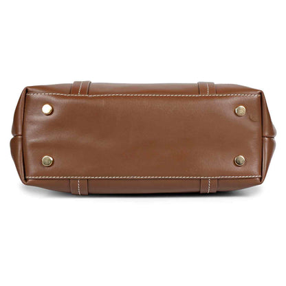 Favore Womens Brown Textured Leather Oversized Shopper Shoulder Bag