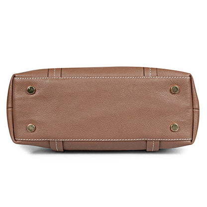 Favore Brown Textured Leather Oversized Shopper Shoulder Bag