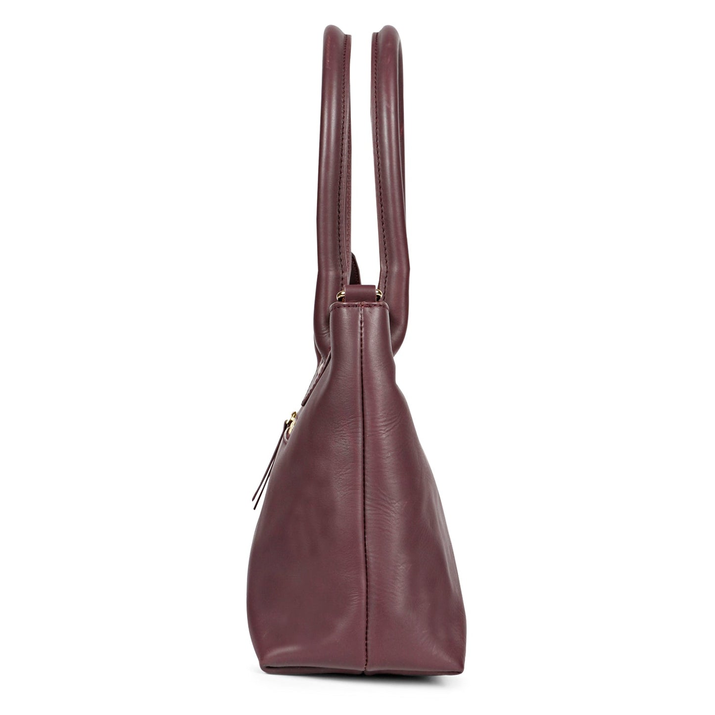 Favore Womens Burgundy Leather Structured Handheld Bag