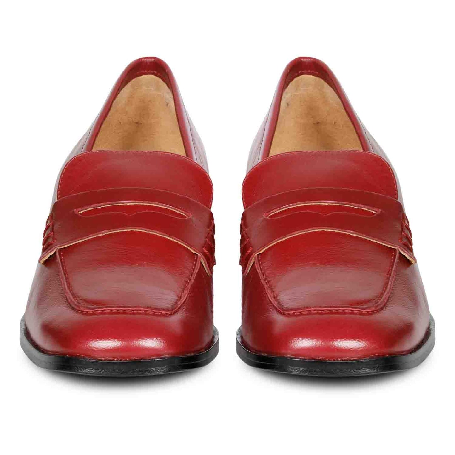 Saint Aoife Rust Leather Handcrafted Saddle Moccasins