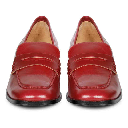 Saint Aoife Rust Leather Handcrafted Saddle Moccasins