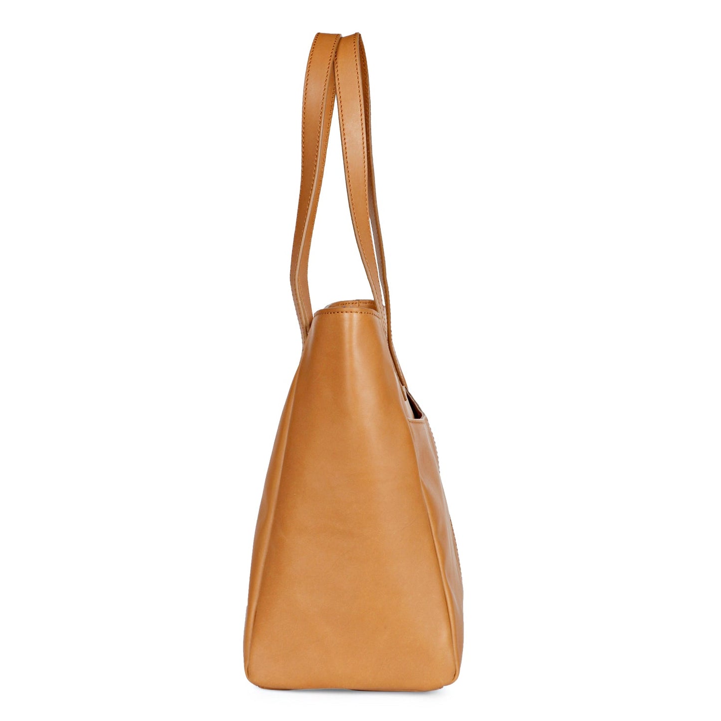 Favore Womens Tan Oversized Leather Shoulder Bag