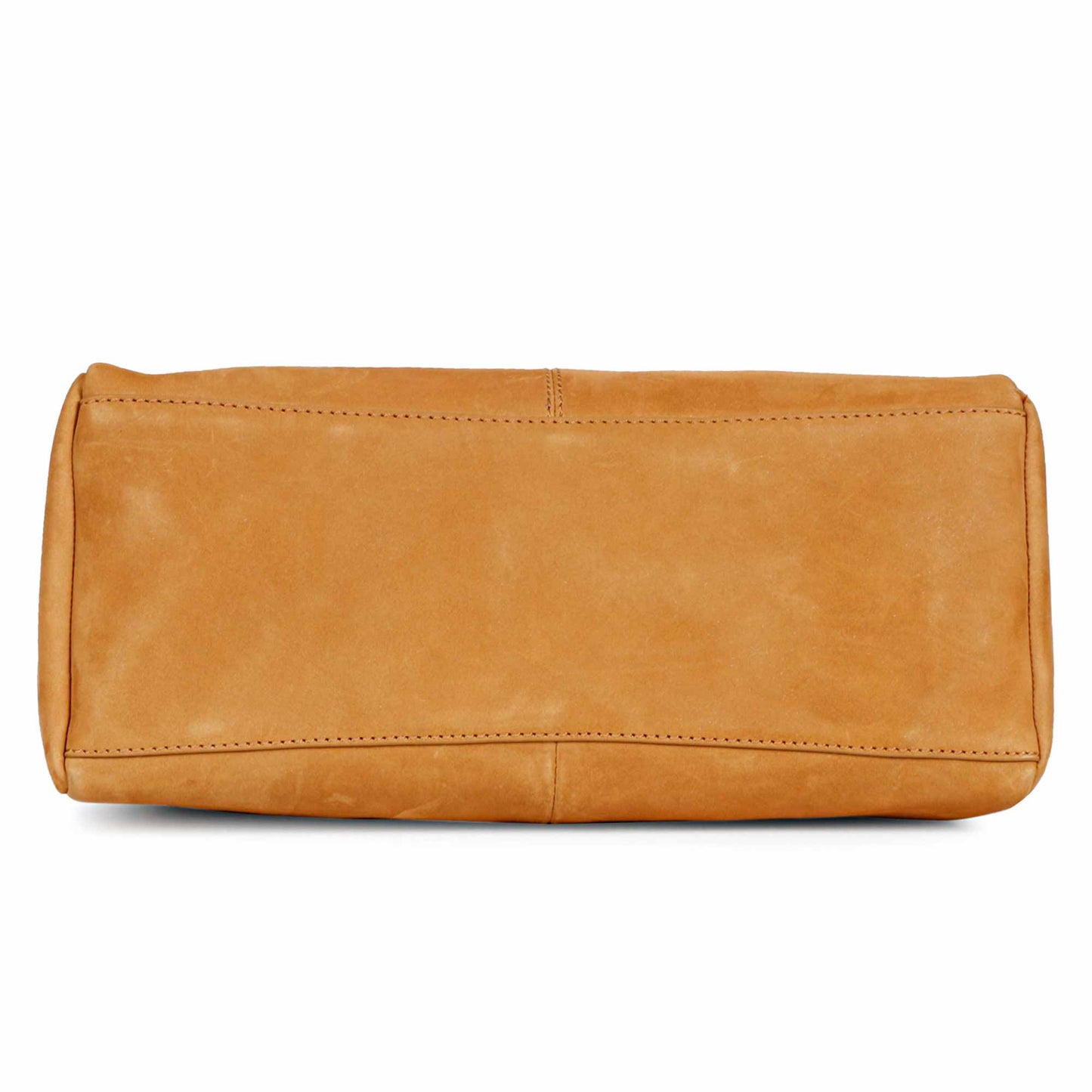 Favore Womens Tan Leather Oversized Structured Shoulder Bag