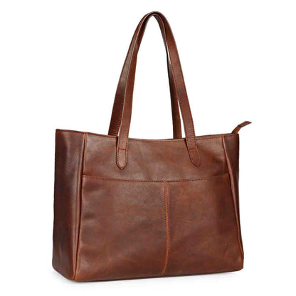 Favore Womens Brown Leather Shoulder Bag