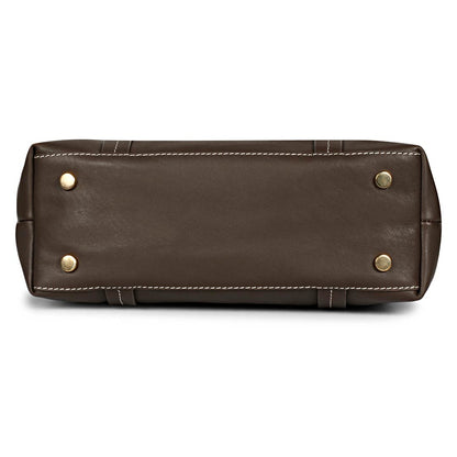 Favore Womens Brown Textured Leather Oversized Shopper Shoulder Bag