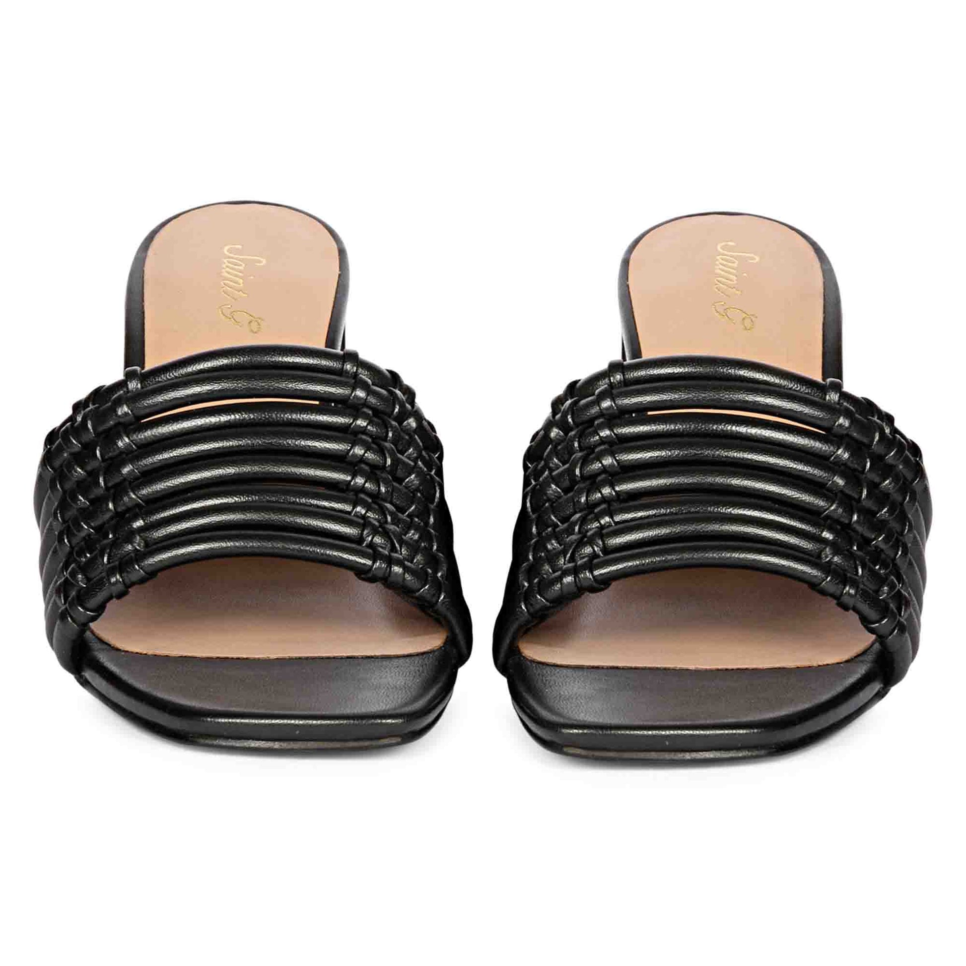 Versatile Strappy Black Heels - Saint Bethany - Elevate your look effortlessly