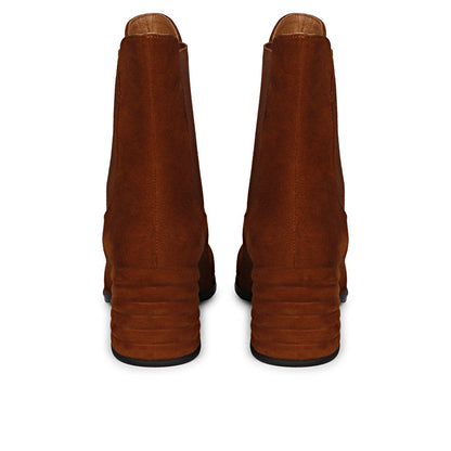 Refined Saint Rachel Cognac Leather High Ankle Boots - Step into sophistication with these premium leather boots, adding a touch of timeless elegance to your ensemble