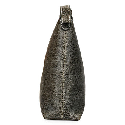 Favore Black Leather Oversized Structured Sling Bag