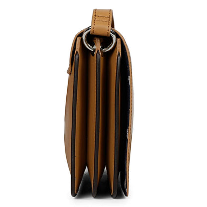 Favore Tan Leather Structured Sling Bag
