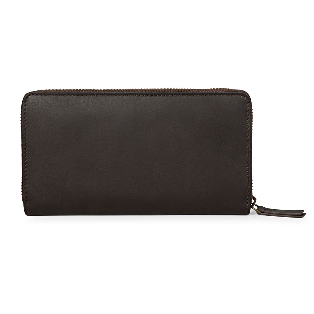 Favore Black Leather Purse Clutches