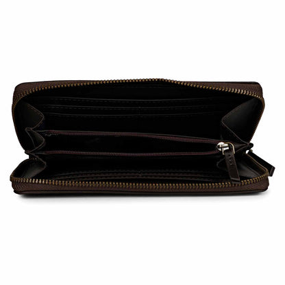 Favore Black Leather Purse Clutches