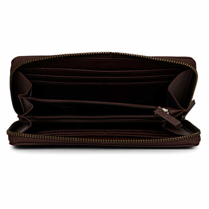 Favore Brown Leather Purse Clutches