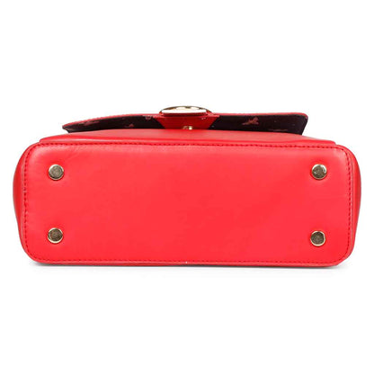 Favore Womens Red Leather Sling Bag